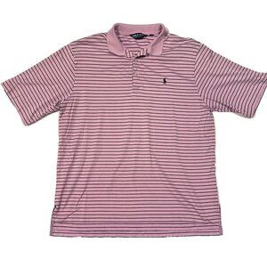 Polo Golf Ralph Lauren Performance Polo Shirt Men's Extra Large Purple Striped